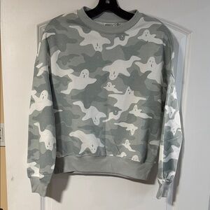 Ghost Camo Crewneck Sweatshirt - Gray & White…2